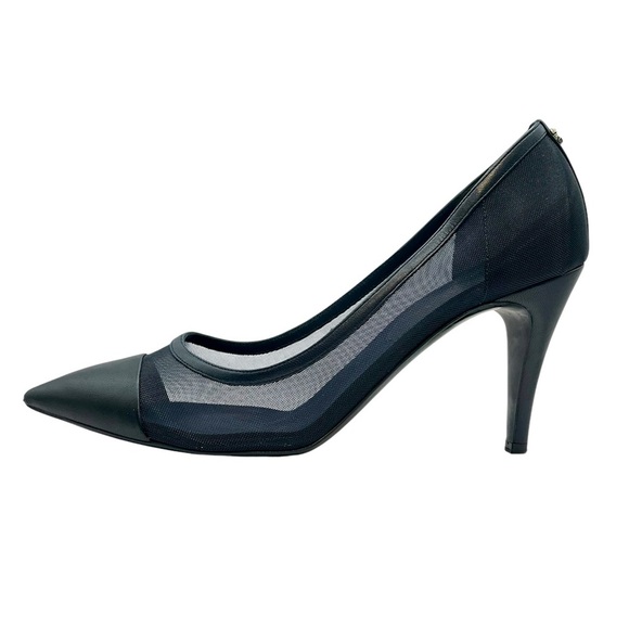 CHANEL Escarpins Interlocking CC Logo Pumps Navy Blue Size 39.5EU, 9.5US - Picture 3 of 15